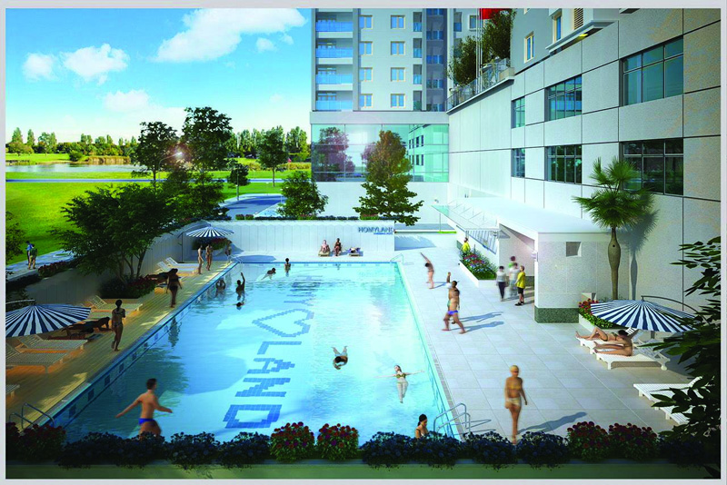Hồ bơi tại căn hộ Homyland 3